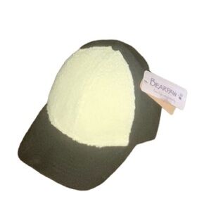 NWT BearPaw Cap Black with Sherpa Front Baseball Hat Unisex Adjustable